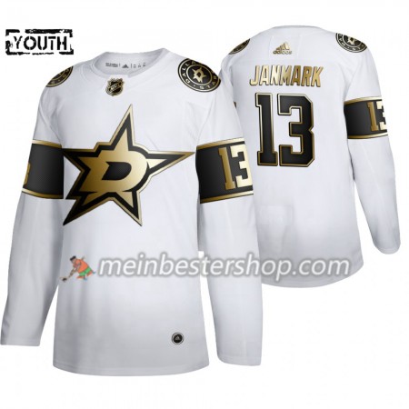 Dallas Stars Mattias Janmark 13 Adidas 2019-2020 Golden Edition Weiß Trikot Authentic - Kinder
